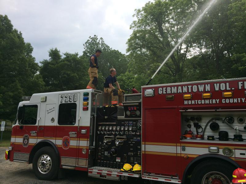 Manning the deck gun
